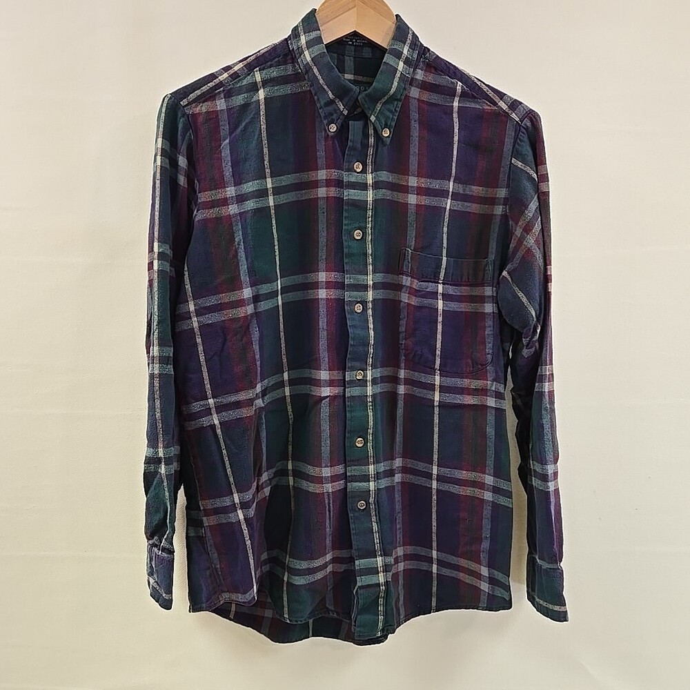 Claybrooke Outdoors Mens Long Sleeve Plaid Flannel Button Down Shirt Size Medium